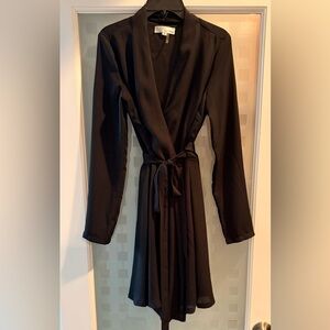 Elegant Black Wrap Dress